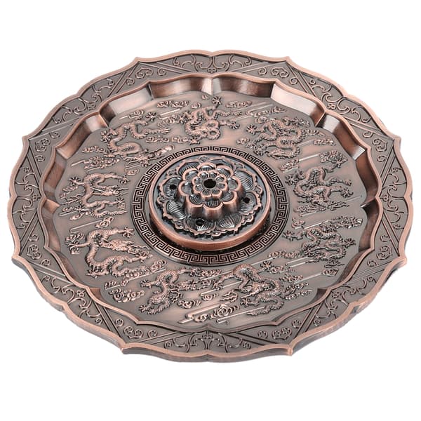 Ni Dragon Røkelse Plate Holder Brenner Stick Sink Legering Hjem Tilbedelse Dekorasjon