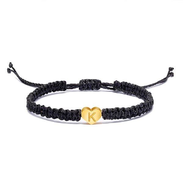 Wekity 18K Guld Initial A Bokstav Hjärta Charm Armband för Kvinnor
