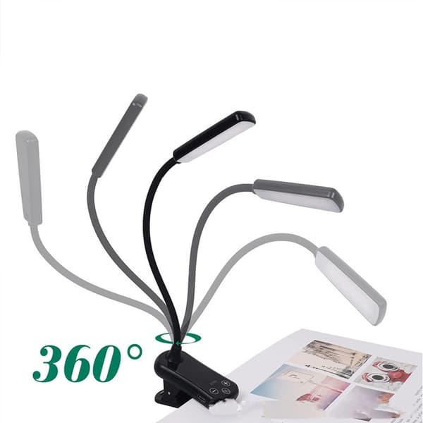 LED Mini Boklampe for Lesing i Sengen, Clip-On Leselys
