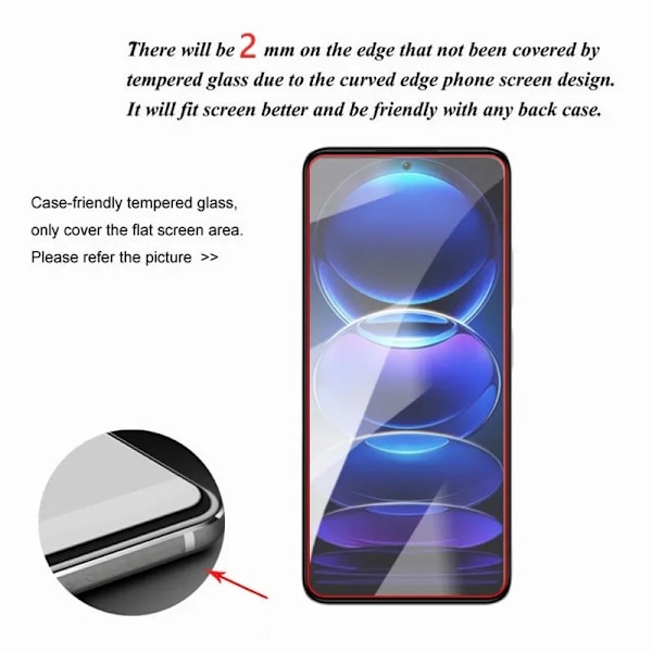 Härdat glas för Xiaomi RedmiNote12ProPlus skärmskydd i glas