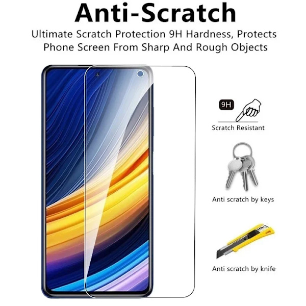 3 st härdat glas för Xiaomi Redmi 10 skärmskydd