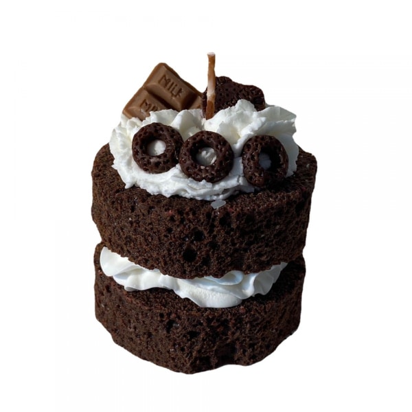 Chokoladekage formet dekorativt chokoladeduftlys Ro