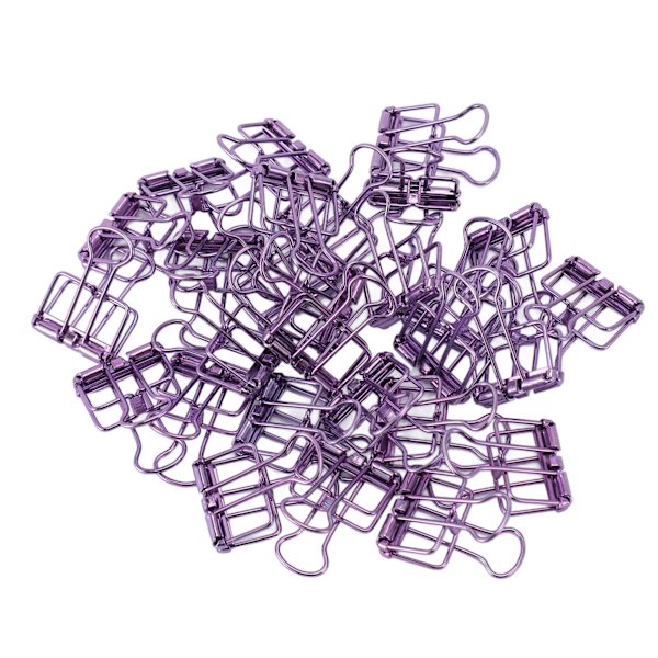 30 stk. Wire Binder Clips Metalbelægning Rustfrit Stål Papirklemmer til Dokument Scrapbog Kvitteringer Lilla