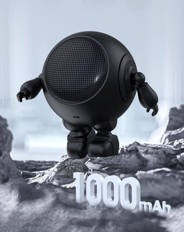 Bluetooth Robot Højttaler Sød Bærbar Lille Stål Bluetooth