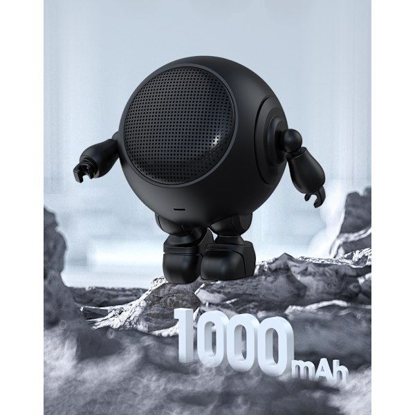 Bluetooth-robottikaiutin, söpö, kannettava, pieni teräs, Bluetooth