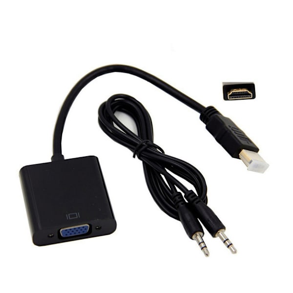 HDMI-VGA-muunnin kaapeli HDMI-sovitin muuntokaapeli ääniliitännällä