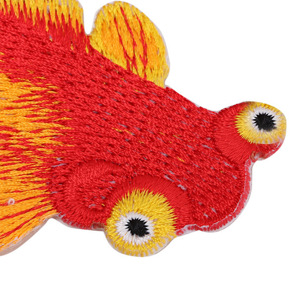1 par guldfisk tøj broderet patch DIY strygejern syning klistermærke applikation (gul)