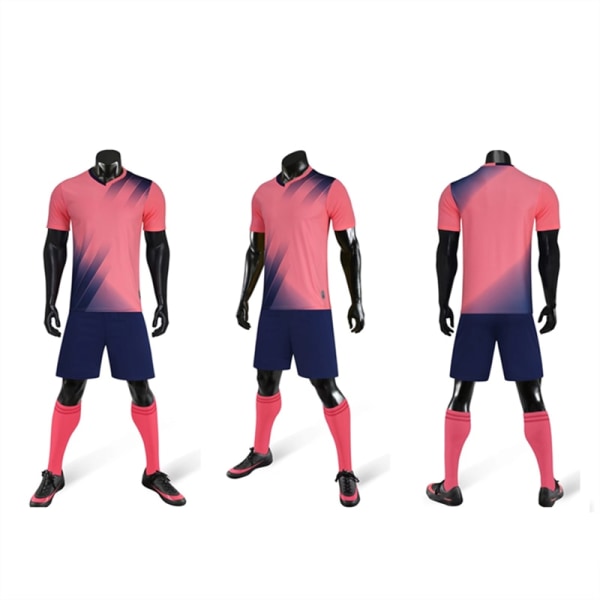 Andningsbara fotbollströjor för män och barn, träningsdräkter, löpset, snabbtorkande joggingkläder, fotbollssportkläder Blue XS