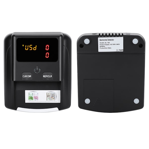 Mini Sedlar Detektor Bärbar Pengar Räknare USD EUR Falska Detektering med LED-display