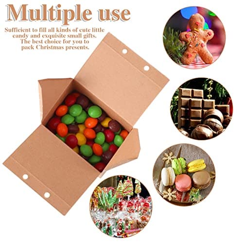 50 mini julklappsaskar med presentpåsar för godsaker och julklappar, julklappar, röd och grön 50PCS