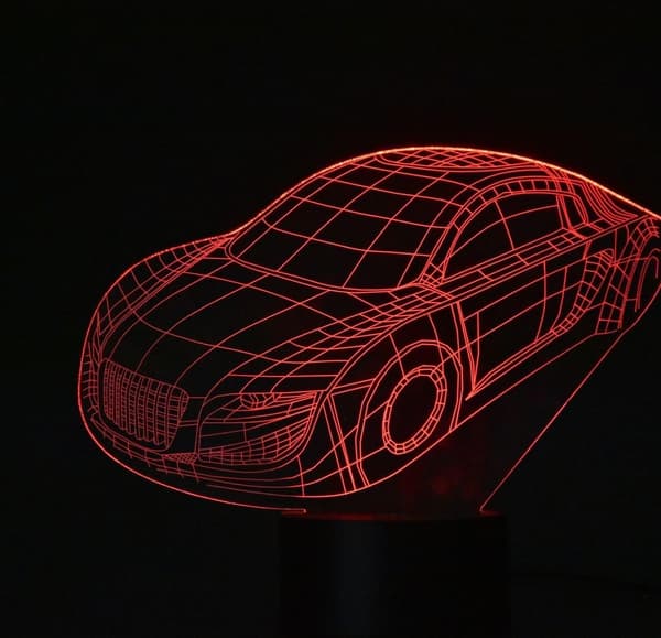 3D Nattlampe Illusjon Skrivebordslampe Bord USB Lampe Smart Hjem