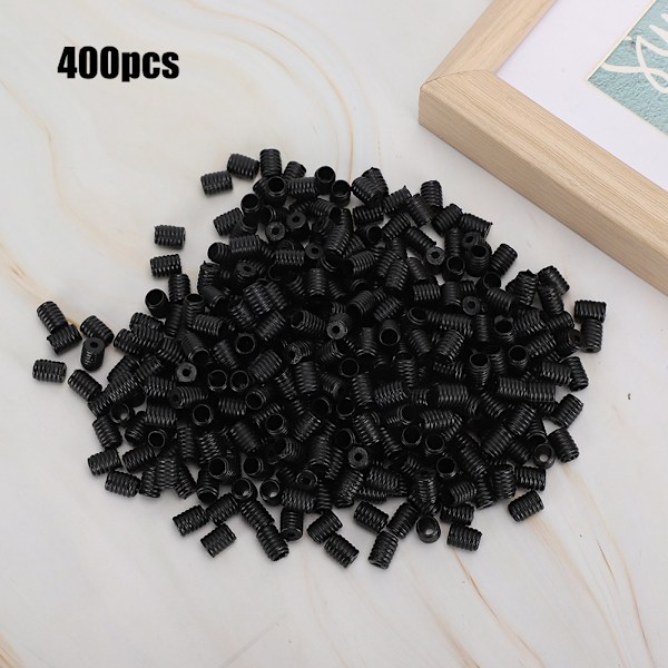 400 stk. Justerbar Elastisk Snorlås Multifunktionel Silikone Mundknebel Reb Prop (Sort)