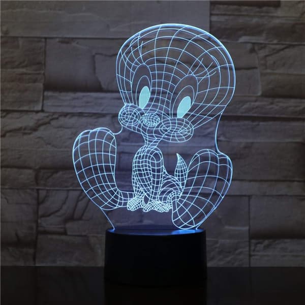 TweetyBird LED Nattlampe USB Berøringssensor RGB Dekor C