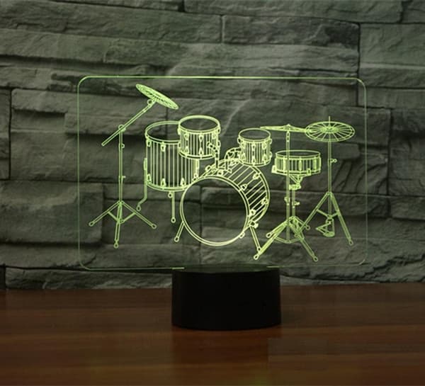 3D Trumset Nattlampa Touch Bord Skrivbord Optisk Illusion La