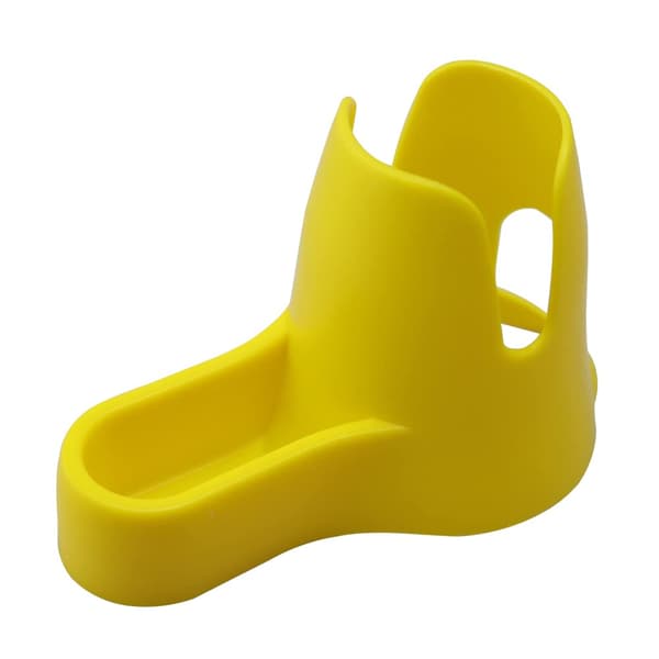 125ML Hamster Vandflaske - Med Foderbeholder Base Hytte, Drikkedispenser, til Dværghamstere, Rotter, Mus & Gerbiler, Gul Yellow