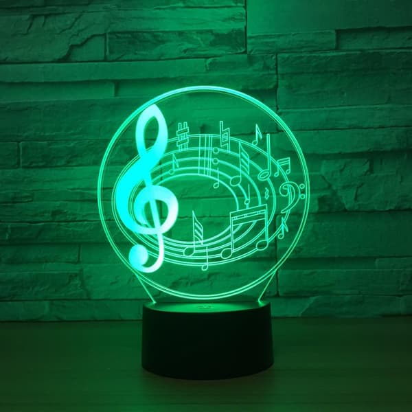 3D Skrivebordslampe, Ephvan 3D Musikkvisualisering 7 Farger Endring