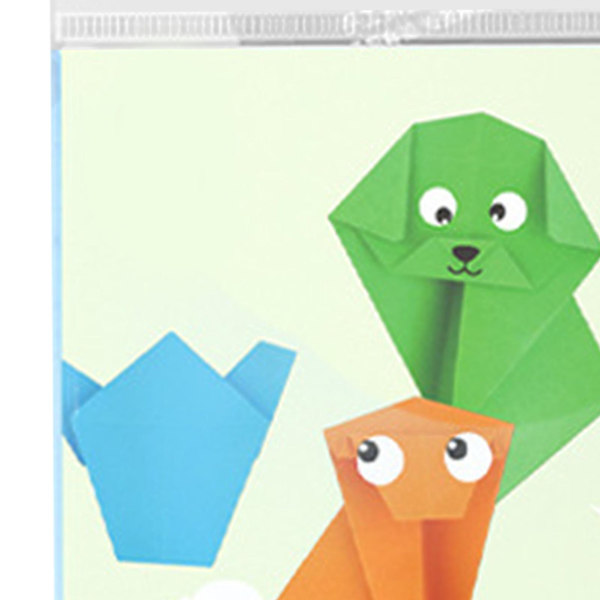 100 ark Origami-papper Flerfärgat DIY Roligt Cartoon Djur Färgglatt Papper för Förskola Hem