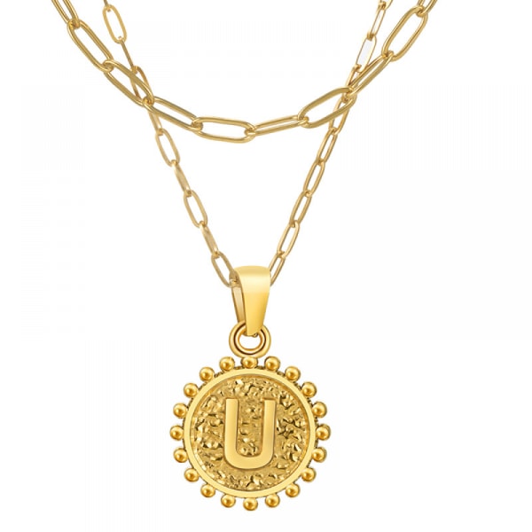 Guld Initial Halsband för Kvinnor Flickor,  Delikat Lager Papper