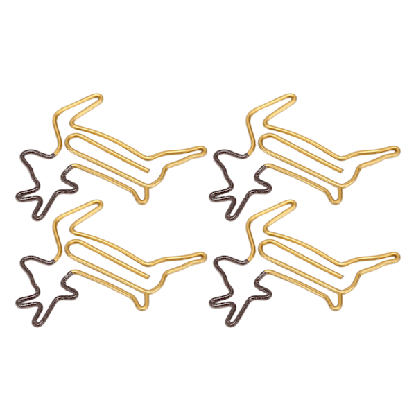 100 stk. formet papir clips Hjorteform Metal Bærbare kontor clips til fil klassificering Dokument organisering