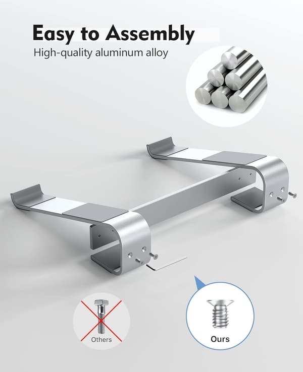 Ergonomisk laptopstativ i aluminium - Robust ventilert bordstativ for 10-16,2\" laptoper