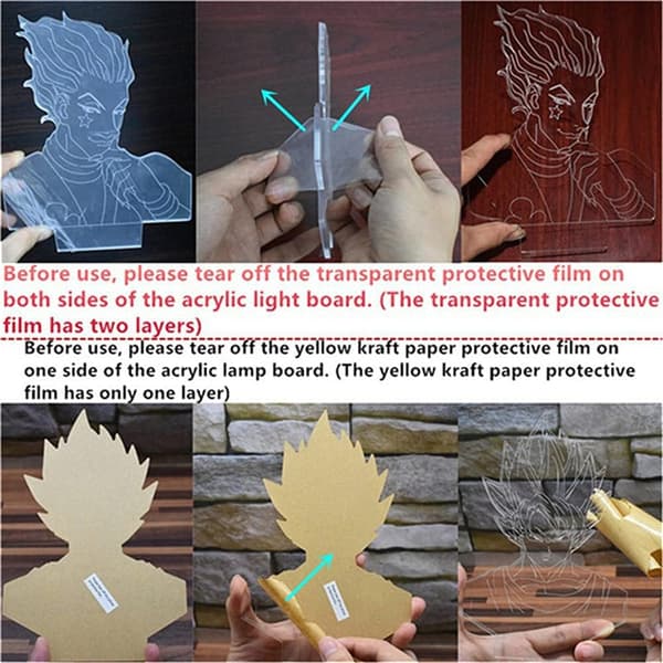 Fjernbetjent Touch Switch Anime Figur Saihara Shuichi 3D Lamper Le