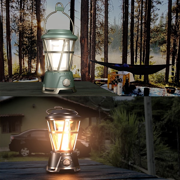 LED Uppladdningsbar Camping Lykta, 1000 Lumen, Perfekt Lyktor Ficklampa, Vandringsutrustning, Nödlampa, Orkan, Stromavbrott