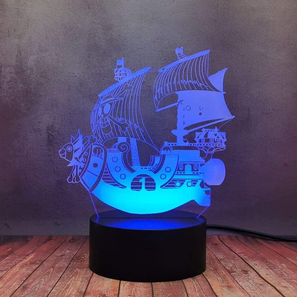 One Piece Luffy 3D Illusion Natlampe Smart Touch, RG