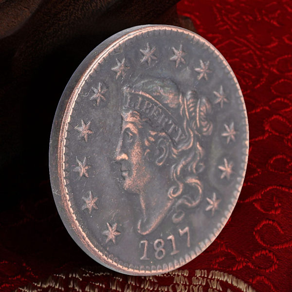 1817 USA 1 Cent Messing Vintage Samleobjekt Mynt Samlermynt