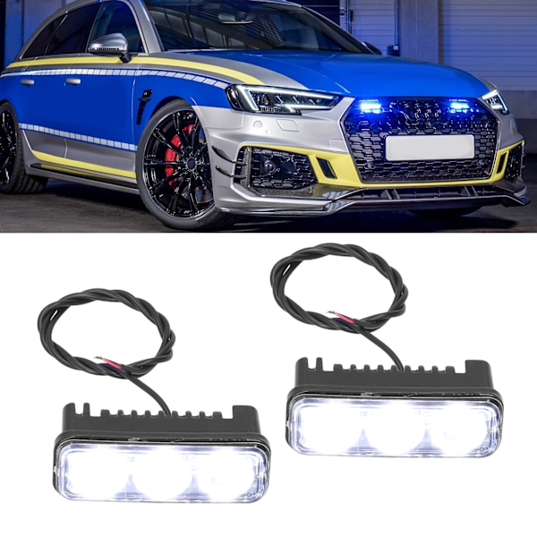 LED Frontgrill Advarselslys Universell Dagkjørelys for Biler Motorsykler