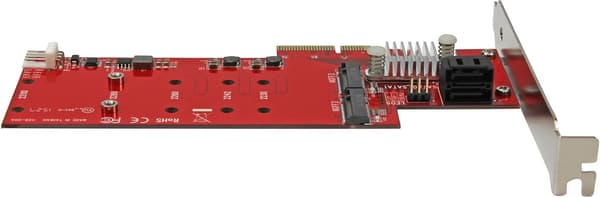 2x M.2 NGFF SSD RAID-styrenhetskort plus 2x SATA III-portar - PCIe - Två Slot PCI Express M.2 RAID-kort plus två SATA-portar (PEXM2SAT3422)