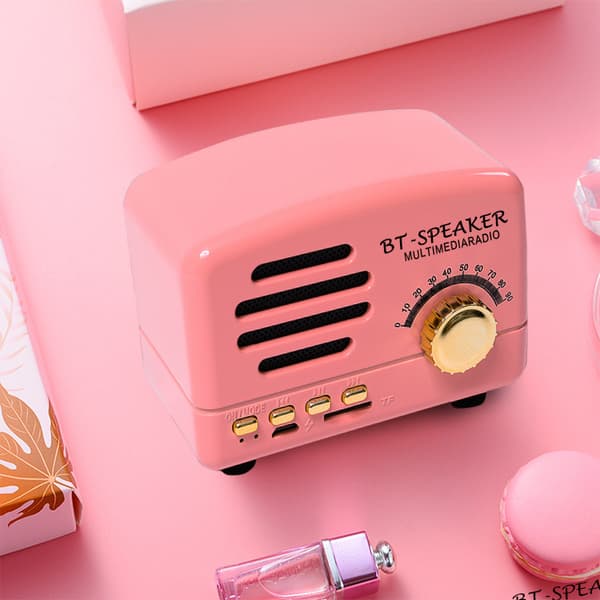 Bluetooth-stereohögtalare, förbättrad bas Retro trådlös Vint