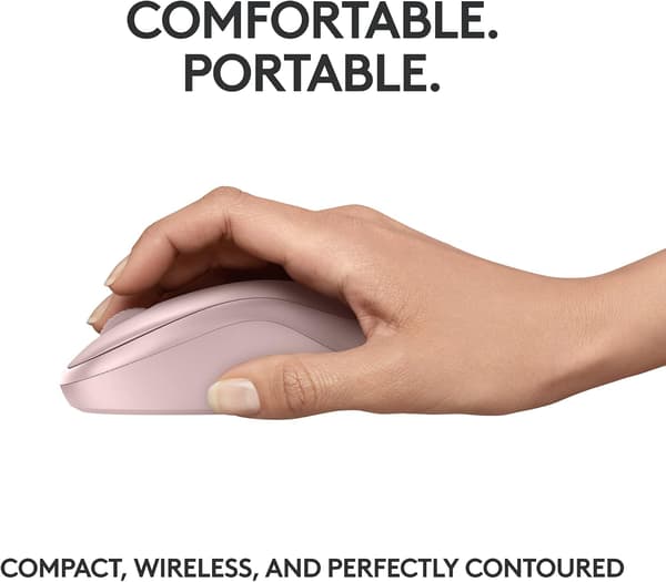 Logitech M221 Trådlös Bluetooth-mus, Kompakt, Smidig Spårning, 18 Månaders Batteritid för Windows, macOS, ChromeOS, Linux, Kompatibel med PC, Mac, Bärbara datorer Pink