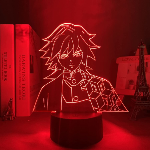 Demon Slayer Kamado Nezuko 3D Illusionslampa, Kreativ 3D Japansk Animelampa - Perfekt Present för Hemmet