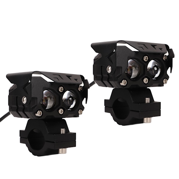 Motorsykkel LED-spotlight med dobbeltlinser, to farger, 12‑20V, universell for pickupbiler, biler, SUV-er, ATV-er