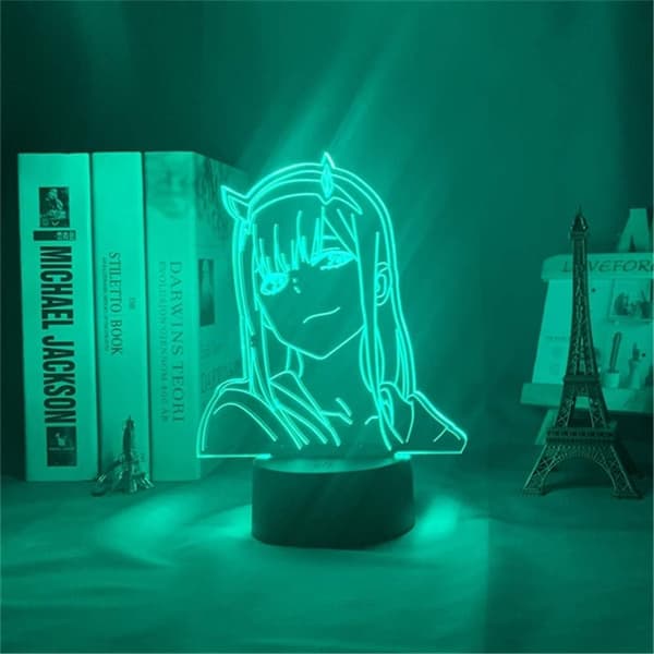 Anime 3D Lampe Zero Two Figur Natlampe Børn Piger Vær