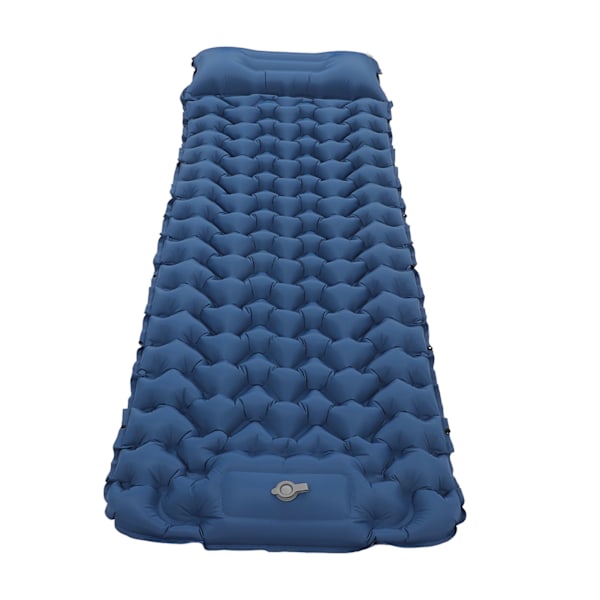 Oppblåsbar soveunderlag ergonomisk design fot oppblåsbar soveunderlag med oppbevaringspose for kontor utendørs camping marineblå