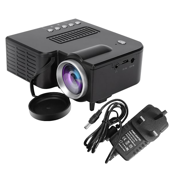 UC28B Micro LED -projektori 1080P  Kannettava kotitalousprojektori 500Lumens 5V 2AUK Pistoke 100~240V