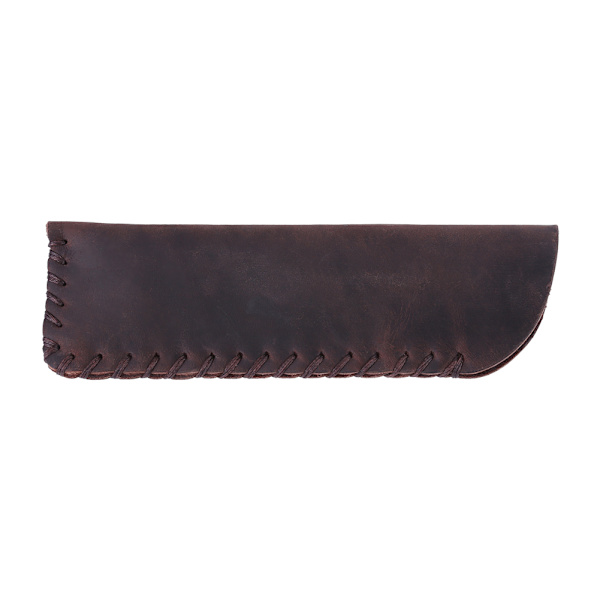 1PC Antik handgjord läderpennväska pennfodral (kaffe)