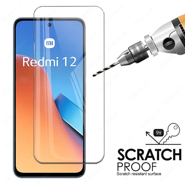 Härdat glas för Xiaomi Redmi 12 5G Full Coverage skyddsglas skärmskydd