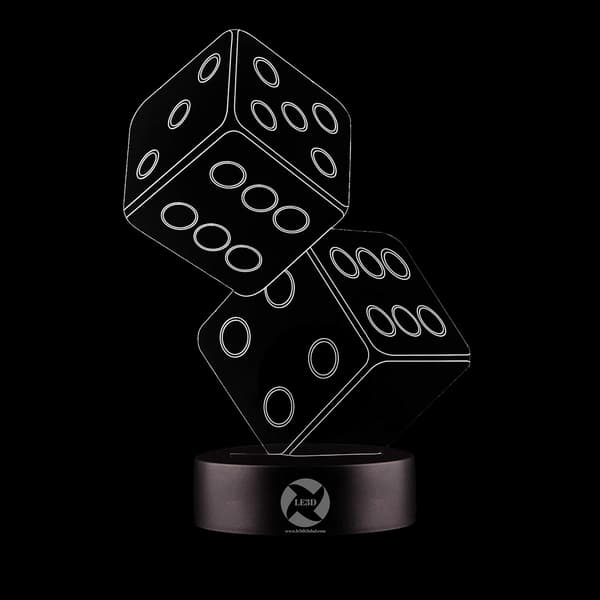 3D Optisk Illusjon Nattlys - 7 LED Fargeskiftende Lampe