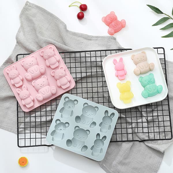 2-pak Silikone Gummibjørneforme, Jello-forme til Børn - Mak