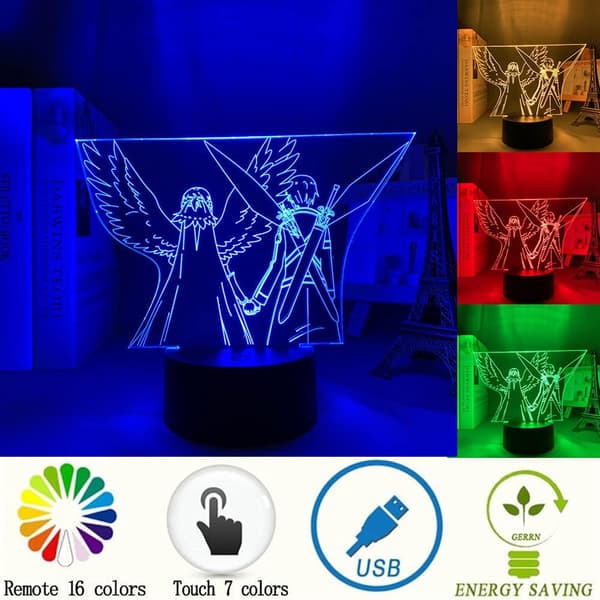 SAO Anime Figur LED Lys Søte Gutter & Jenter Julebursdag