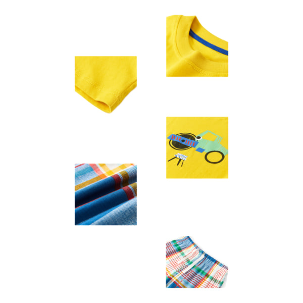 Barnens Pojkar's Cartoon Kortärmad Pyjamas Set L