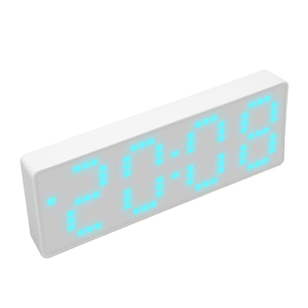 Spegelstilren multifunktionell väckarklocka med LED-display för sovrum, hem och kontor