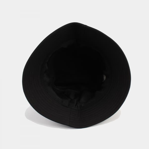 Svampbroderad hinkhatt tecknad solhatt Black