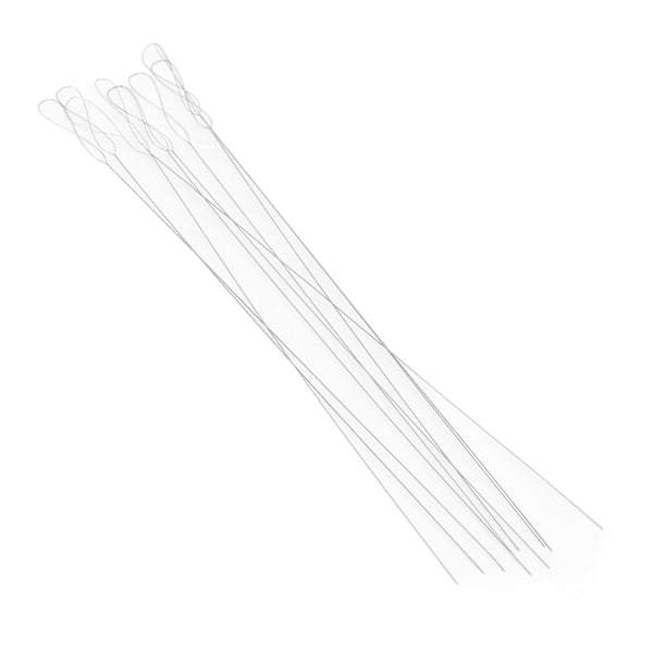 10 st vridna pärlnålar hopfällbart öga flexibla rostfria ståltrådsnålar för DIY armband halsband