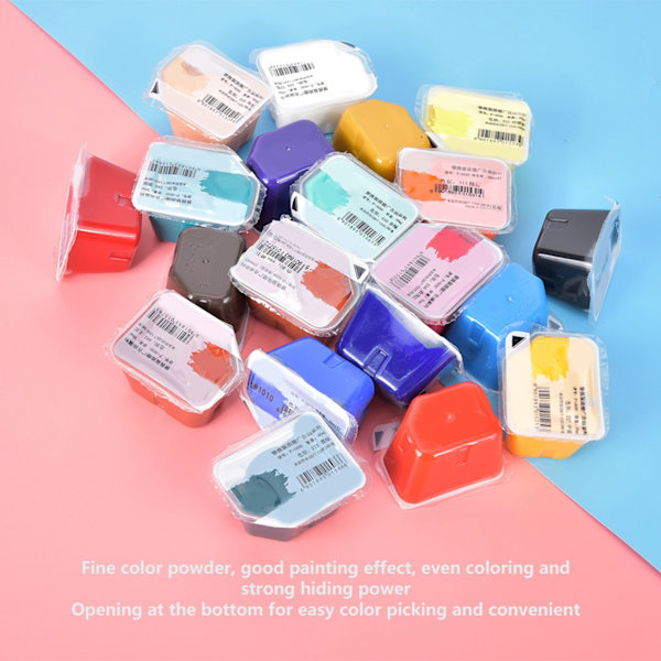 20 farver akvarel gouache pigment koncentreret maling tilbehør til kunststuderende 30ml