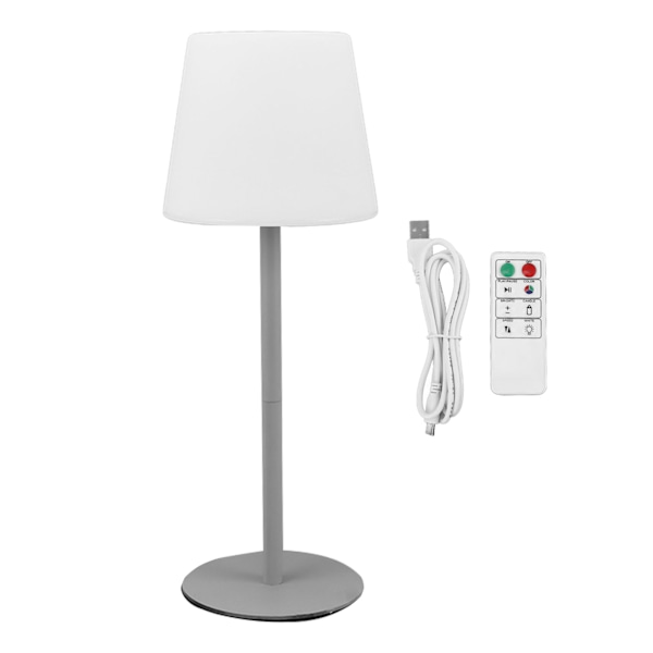 15,75 tommers moderne LED trådløs bordlampe med USB C-port IP54 fjernkontroll berøringsdimmbar skrivebordslampe for restaurant soverom