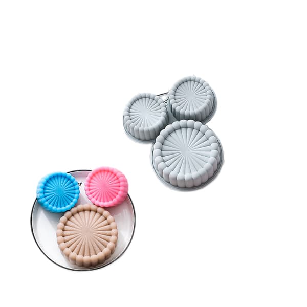 3 cirkulære silikoneforme, 100 Fold Sun Lace Brødkageform