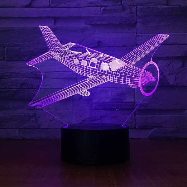 3D Fly Nattlys Lampe Illusjon 7 Fargeskiftende